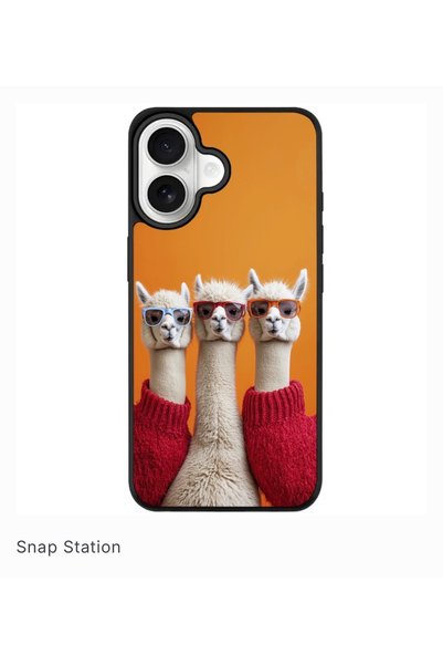 SNAPSTATIONRO Husa de protectie, MagSafe, iPhone 17 - ALPACA_SUNGLASSES_COOL