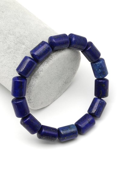 Alibaba Doğaltaş Lapis Lazuli Doğal Taş Bileklik 10 x 14 mm Özel Kesim - BLK-...