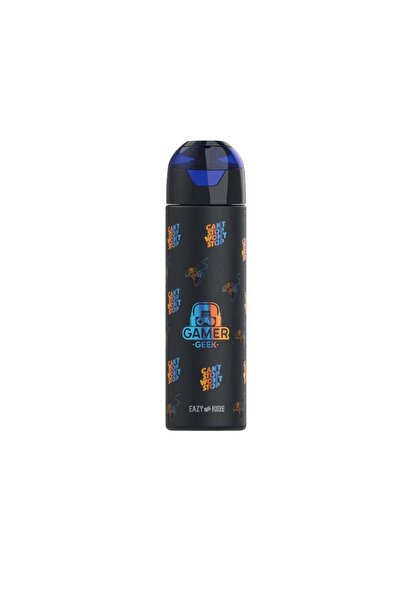 Eazy Kids - Insulated Stainless Steel Water Bottle w/Spray , Gamer 640ml Black