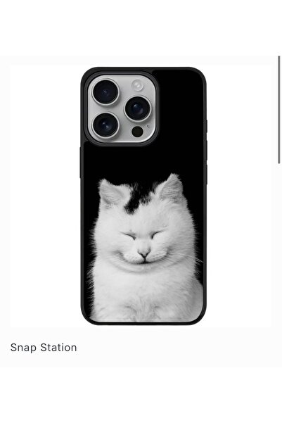 SNAPSTATIONRO Προστατευτική θήκη, MagSafe, iPhone 16 PRO - Funny_Cat_Black_White