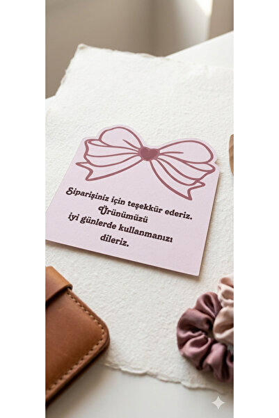 Handmade Elegance Teşekkür Kartı - 50 Adet Müşteri Memnuniyet ve Not Kartı 50...