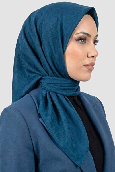 hadiora وشاح نسائي أزرق فاخر من الخيزران كراش