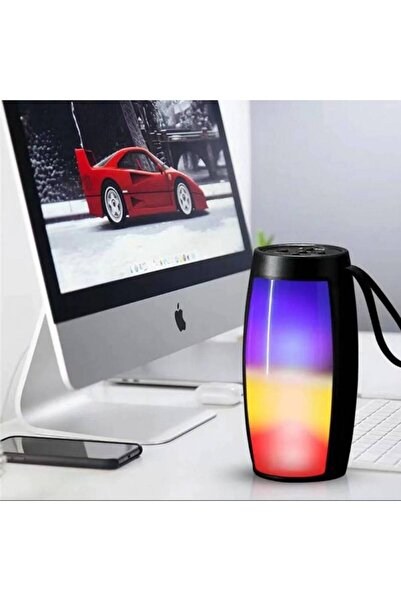 OMES مكبر صوت قابل للشحن مع ضوء LED