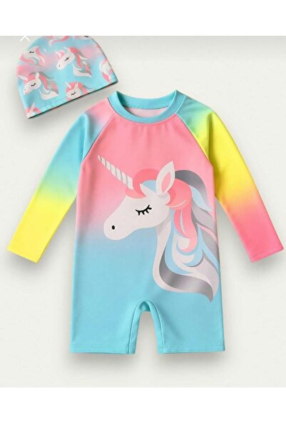 mikam Μακρυμάνικο αντηλιακό μαγιό με φερμουάρ και κορδόνια για κορίτσια