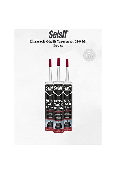 Selsil Ultratack Güçlü Yapıştırıcı Beyaz 290 Ml. - 3 Adet