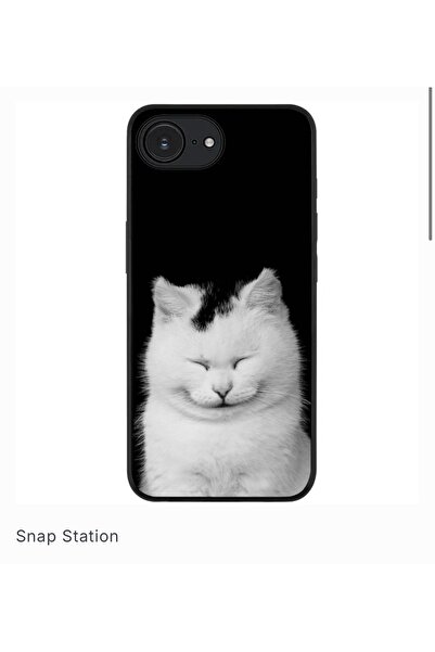 SNAPSTATIONRO Προστατευτική θήκη, MagSafe, iPhone 16E - Funny_Cat_Black_White
