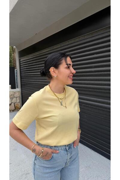 BED CO383 MUADİL TEREYAĞI SARISI TSHIRT