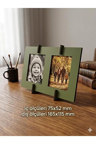 Mu Art Ahşap Ahşap Fotoğraf Çerçevesi Masaüstü Resim Çerçevesi Ayaklı 16x11 cm
