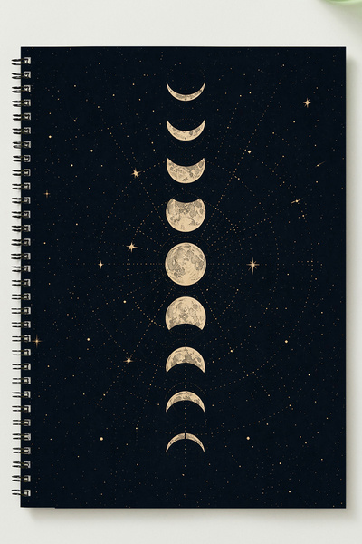 BLACKONECLASS Special Design Themed A5 Metal Spiral Bound Unlined Thick Brist...