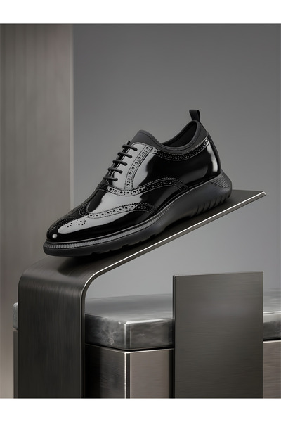 CRC AYAKKABI Black Leather New Season Men's Shoes - Essential Comfort Collection