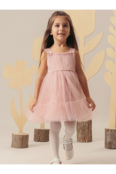 Cherrys Bebek Premium Tulle Skirted Strap Baby Dress