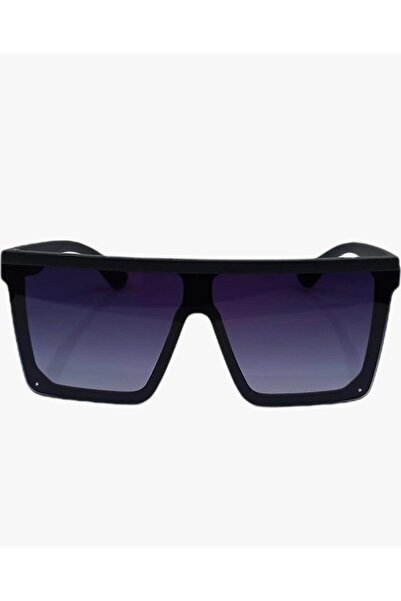 EMC Trend Siyah Büyük Kare Çerçeve Degrade UV korumalı Mavi Cam Unisex Güneş ...