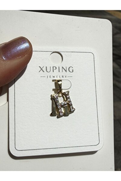XUPING JEWELRY H Harfi Çelik Gold Renk Kolye Ucu