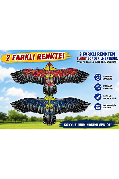Muhcu Home Kartal Uçurtma | Büyük Boy Renkli Kuş Uçurtma | Dayanıklı Çocuk Uç...