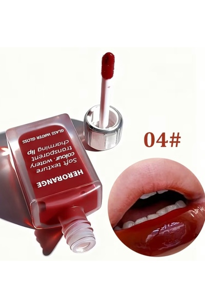 herorange Koyu Kiraz Ton Dudak Parlatıcısı Lip Gloss – Yoğun Renkli Cam Parla...