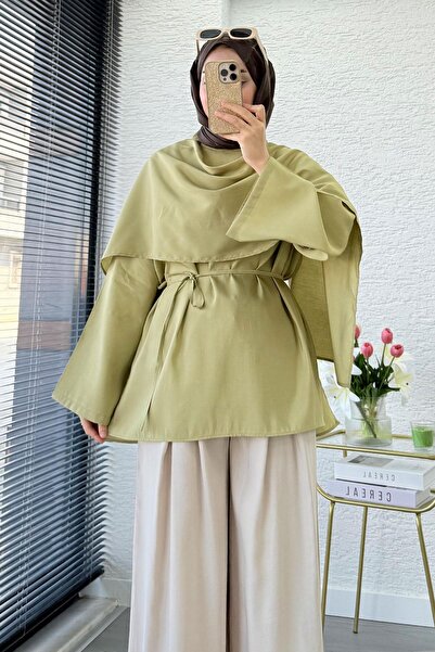 MELEK ARAZ Γυναικείο τουνίκ με λεπτομέρεια από ύφασμα υψηλής ποιότητας – Πράσινο