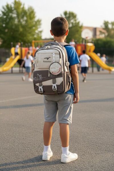 Relaxion Ergonomic Large Size Multi-Compartment Spine-Supporting Middle Schoo...