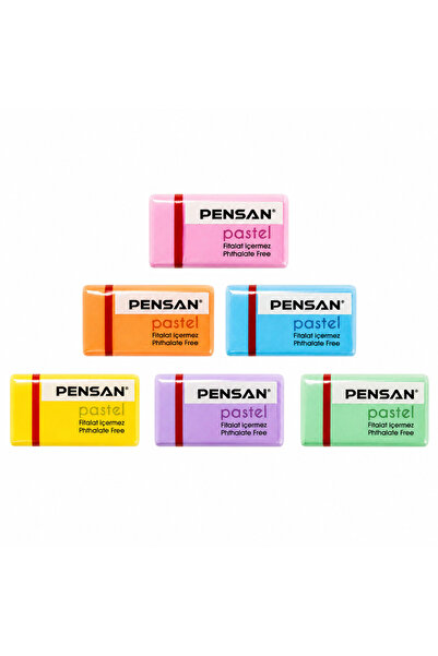 DANACI KIRTASİYE PENSAN PASTEL RENKLİ SİLGİ 6 ADET