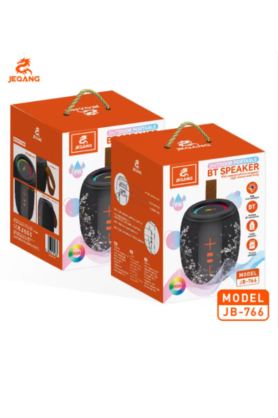 JEQANG مكبر صوت بلوتوث خارجي JB-766 - مكبر صوت لاسلكي محمول بصوت جهير قوي