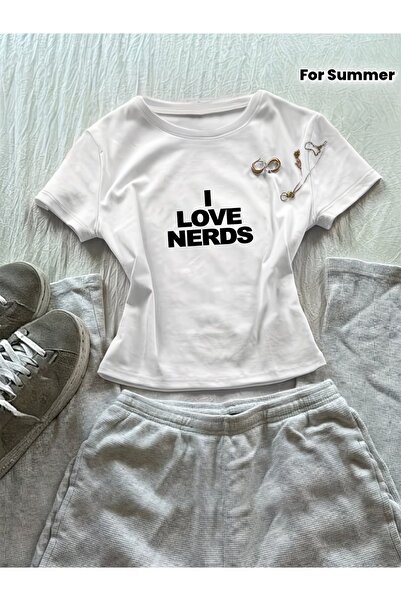 Toum Κοντή μπλούζα με ζώνη  "Boy I Love Nerds "