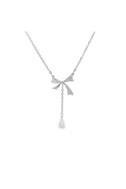 Bijuteria SORELLY Ασημένια αλυσίδα με φιόγκο