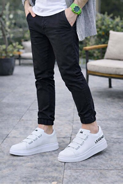 Aymood JY029 Ανδρικά παπούτσια casual sneaker με μονόχρωμο δέρμα Legend χωρίς...