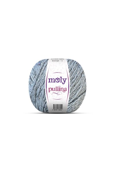 Moly Pullina Simli Pullu Örgü İpi 50 gr 145 metre 1 Adet color:04