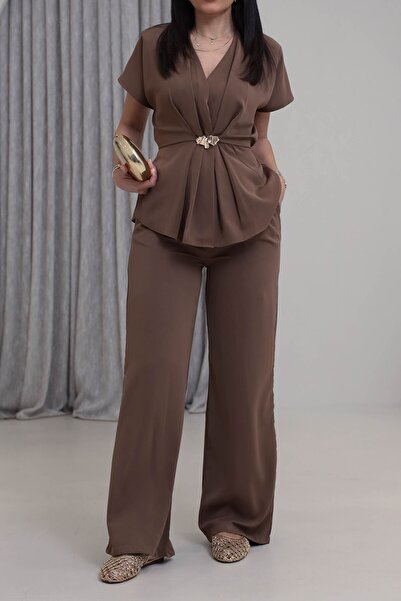 Suziş ΣΕΤ ΜΠΛΟΥΖΑΚΙ ΚΑΙ ΠΑΝΤΕΛΟΝΙ ΜΕ ΛΕΠΤΟΜΕΡΕΙΕΣ ΑΠΟ ΥΛΙΚΟ VATKALI GOLD 37286