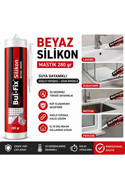 GENEL AMAÇLI BEYAZ SİLİKON MASTİK SU GEÇİRMEZ