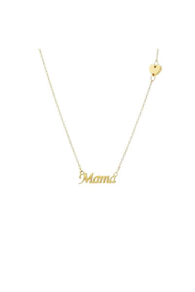 Bijuteria SORELLY Ασημένια αλυσίδα επιχρυσωμένη 14 καρατίων: Μητέρα και Καρδιά