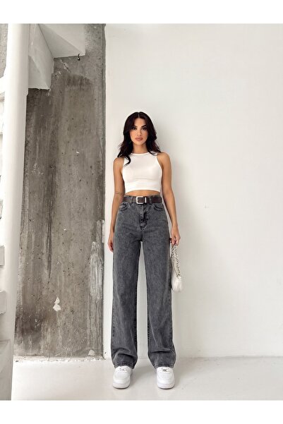 KENE JEANS ΜΑΥΡΟ ΤΖΙΝ ΠΑΝΤΕΛΟΝΙ ΜΕ ΖΩΝΗ ΚΑΙ ΦΑΡΔΙΑ ΜΠΑΤΣΟΥΤΣΕΣ ΑΠΟ ΛΙΚΡΑ