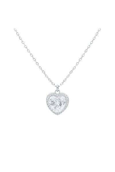 Bijuteria SORELLY Ασημένιο κολιέ με στεφάνη καρδιάς