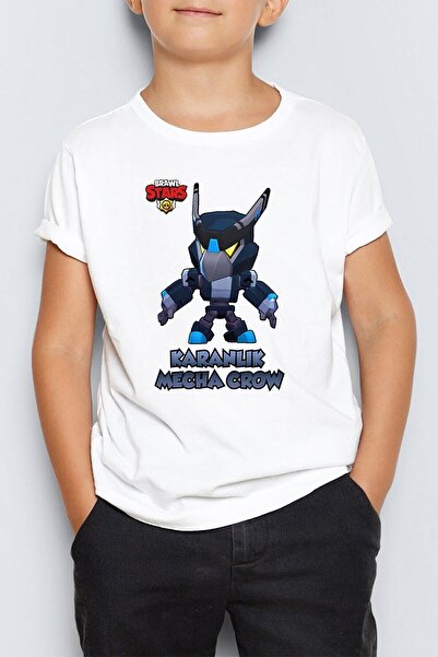 Morinna Tricou pentru copii cu imprimeu Brawl Stars Dark Mecha Crow Mr-8