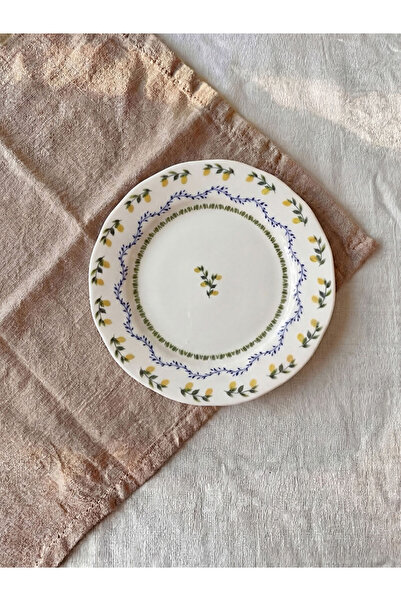 LC Waikiki Esvab • Modern & Distinctive Leaf Embroidered Porcelain Plate 26 cm