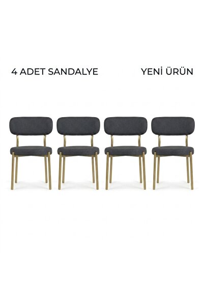 EDMONDA EV AKSESUAR LİZBON 4 ADET MUTFAK SANDALYESİ YEMEK ODASI SANDALYESİ Sİ...