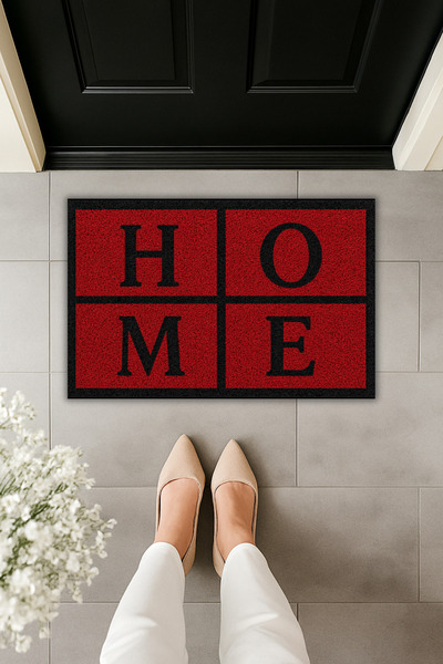 Dormot Home Μοντέρνα Ψηφιακή Εκτύπωση HOME Χαλάκι Εισόδου με Γράμματα 70x45 ε...