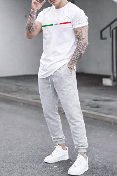 PAVRO Unisex Oversize Σετ Φόρμας με Μικτό Σχέδιο και Στάμπα, Άνετο Σετ Φόρμας...