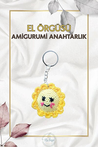 Ma'Vessa Χειροποίητο πλεκτό μπρελόκ Amigurumi με χαμογελαστό πρόσωπο - Κόσμημ...