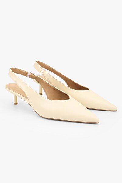 Shoeberry Γυναικείο στιλέτο από δέρμα Enca Butter Yellow