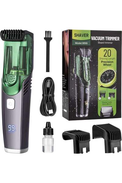 BlueFire Suction Pro Vacuum Trimmer for Men - Dual Motor IPX6 Waterproof Cord...