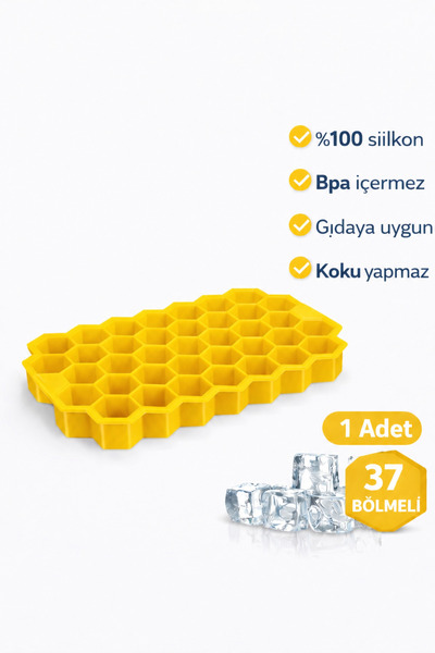 Genel Markalar 1 Adet Petek Şekilli Silikon Buzlukluk 37li Kokteyl Meyve Dond...