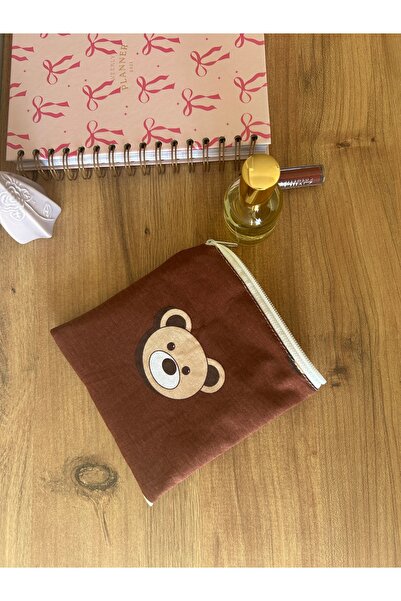 minyaturhayalim Teddy ayıcık kahverengi fermuarlı astarlı küçük cüzdan mini m...