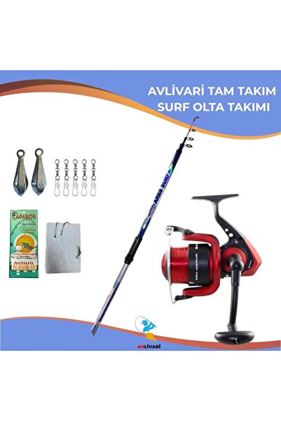 Avlivari Bauer Ares 420 cm 100-200 gr Surf Olta Kamışı + Bauer Surya 7000 Olt...