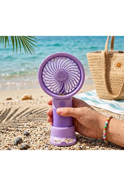 Kuzey Tacı Modern Spiral Tasarım Mini El Vantilatörü USB Şarjlı Taşınabilir F...