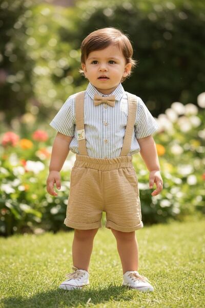 Butik ERKEK BEBEK ÇIKARILABİLİR PAPYON DETAYLI SALOPET TULUM