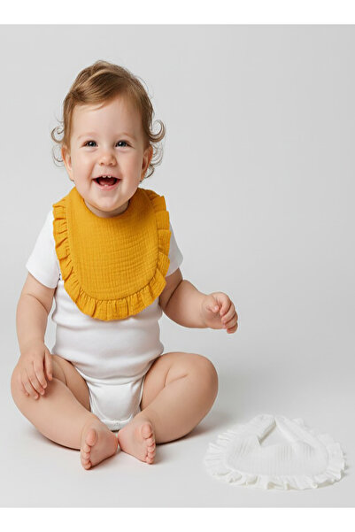 Babyqlo Ruffle Baby Bibs Muslin Set of 2