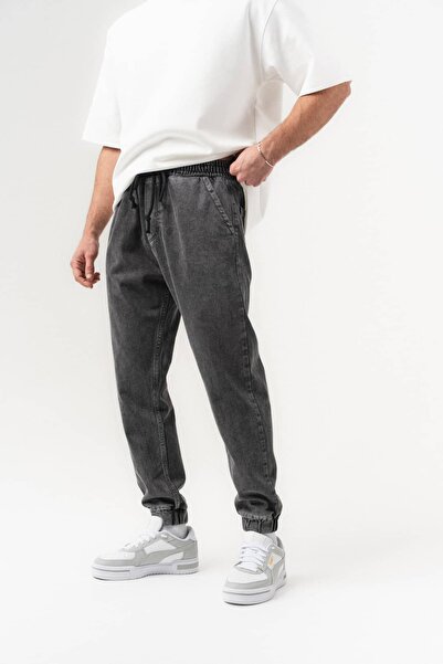 go gang own Motional Jogger Jean Pants with Elastic Waist and Cuffs