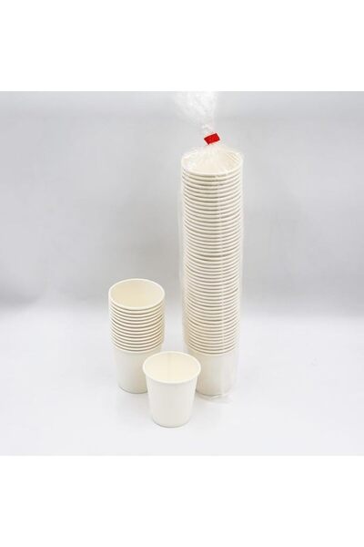 Ideal Pack White Paper Cups[100 pcs]- Available in 2.5oz, 4oz, 6oz, 7oz, 8oz
