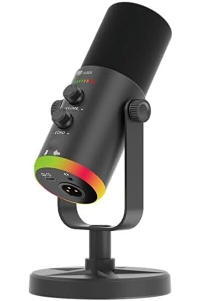 ASA ميكروفون VLOGGERCAST احترافي مكثف بتقنية RGB للألعاب والبث المباشر باللون...