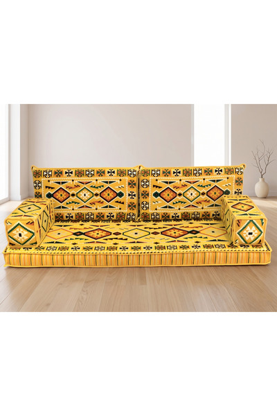 FEYZA DECOR HOME Anadolu Desen Yer Minderi Koltuk – Otantik Şark Köşesi Sedir...